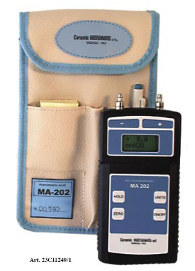 MOD. MA/202 ELECTRONIC DIFFERENTIAL MICRO PRESSURE GAUGE, PORTABLE TYPE. Art.23CI1249/1
